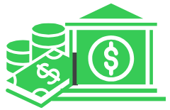 Green Modern Flat Style Money Savings Banking Finance Logo(1)